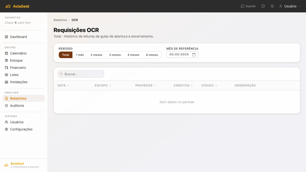 Leitura automática de guias